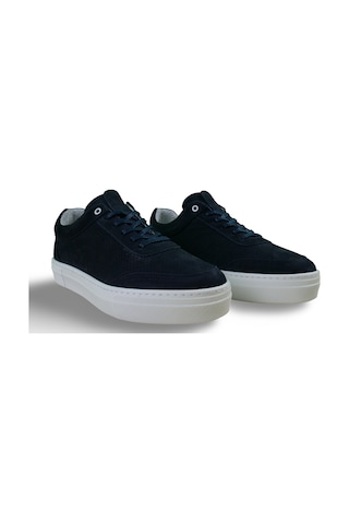 Erkek Hakiki Deri Casual Sneaker Lacivert