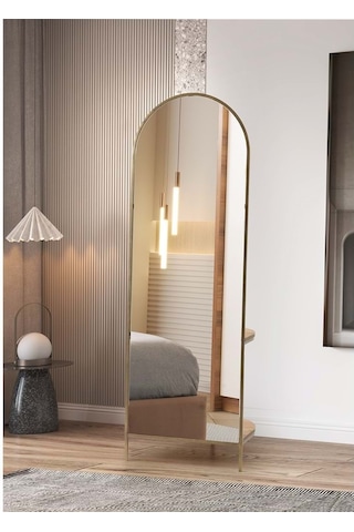 Mobilgen Gold Boyalı Askılıklı Boy Aynası Gold