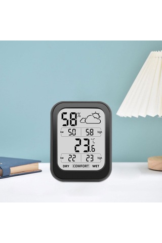 Homyl Kapalı Termometre Higrometre Nem Ölçer Büyük Ekran