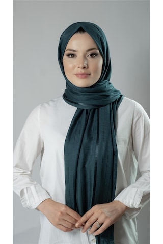 Zümrüt Çizgili Şal Viskon Kumaş Bursa Dolama 202110 37 Zümrüt