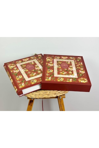 Rabsev 10x15cm 500 Fotoğraf Kapasiteli Kutulu Çiçek Desenli Lüks Ofset Fotoğraf Albümü RS6506-B