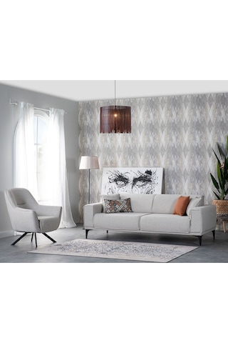 Weltew Home Stil Koltuk Takımı 3+1 Krem