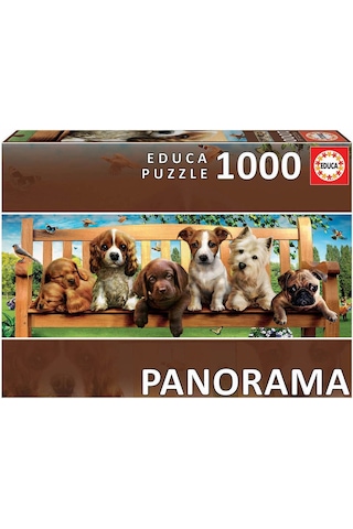 Educa Puzzle 1000 Parça Köpek Yavrusu Panorama 19038