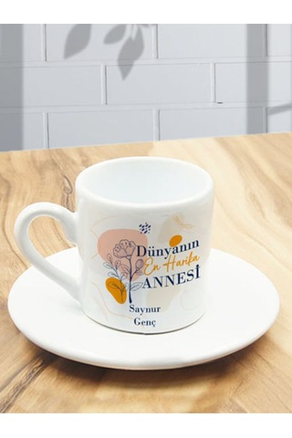 Anneler Günü Kişiye Özel İsimli Kahve Fincanlı Hediye Kutusu
