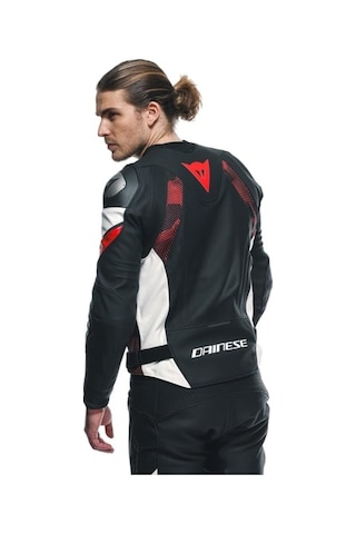 Dainese Avro 5 Blk Red Lava White Deri Mont Siyah Kırmızı