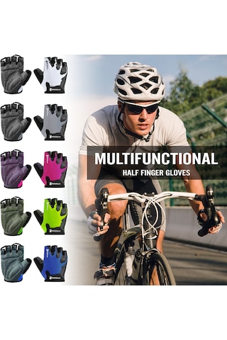 Geeksen Yeşil Xl Spandex Yarım Parmak Antrenman Eldiveni - Nefes Alıcı Ağ, Silikon Kayma Engeli Ve Şok Emici Sbr - Bisiklet, Ağırlık Çekme İçin - 2181082 Yeşil