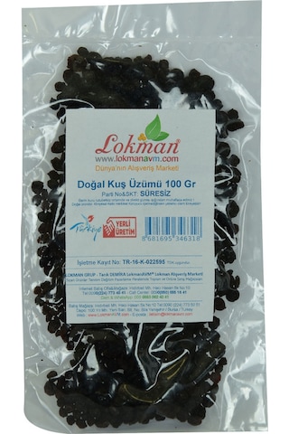 Lokman Avm Kuş Üzümü Doğal 100 G