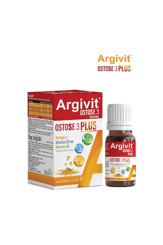 Ostose3 Plus Omega 3 Ve Vitamin D3 Içeren Takviye Edici Gıda 10 Ml