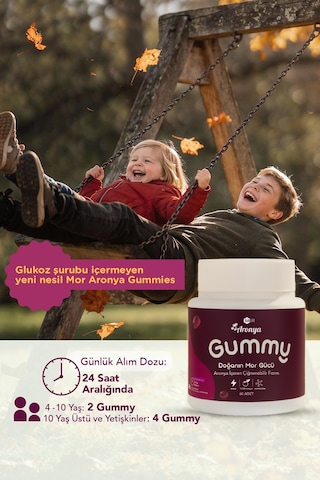 Mor Aronya Gummy-şekersiz 60 Adet