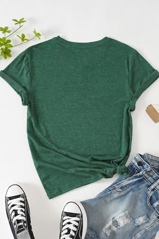 Unisex Su Avatar Baskılı T-shirt Yeşil