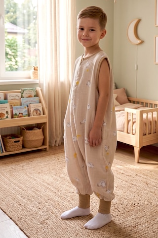 Babymod Müslin 0-5 Tog Kolsuz Kız Erkek Çocuk Uyku Tulumu Bej