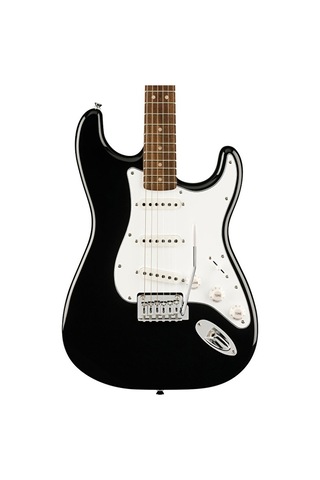 Squier 0372873106 Affinity Stratocaster Elektro Gitar Seti Siyah Mustang Micro Kulaklık Amfisi Dahil Siyah Strat Ve Laurel Klavye
