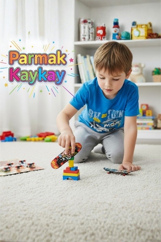 Craftivio Sök Tak Mini Parmak Kaykay 2'li 3+ Yaş Çok Renkli