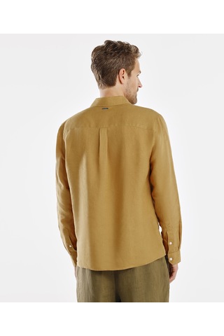 Yargıcı Regular Fit Keten Gömlek 25yegm6001x 053 Sarı