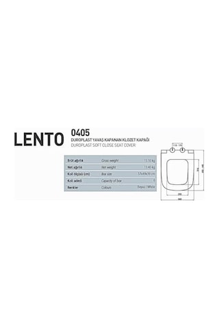 Nkp Lento Yavaş Kapanan Klozet Kapağı Duroplast Diğer