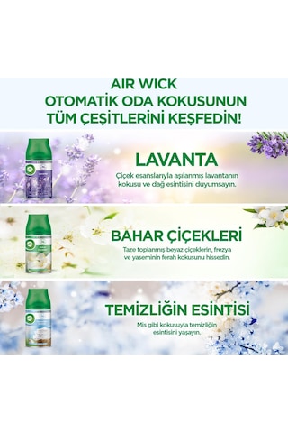 Airwick Freshmatic Makine Yedek Lavanta + Bahar Çiçekleri + Temizlik Esintisi