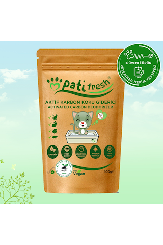 Pati Fresh Doğal Aktif Karbon Kedi Kumu Koku Giderici 100 G