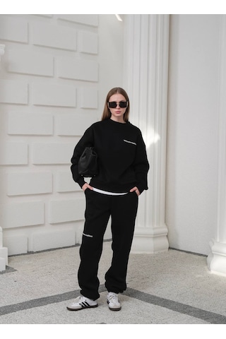 Fonna Fashion Esf-2304 Bayan Eşofman Takım Siyah