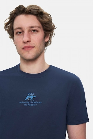 Ucla Fabıo Lacivert Bisiklet Yaka Baskılı Standard Fit Erkek Tshirt Lacivert