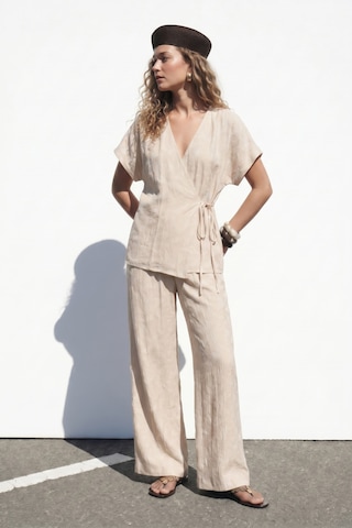Sateen Lily Kimono - Taş-137521