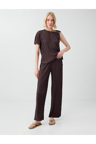 Jimmy Key Jimmy Key Kahverengi Normal Bel Pliseli Pantolon 6sw187571800