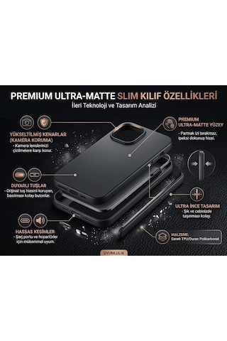 Iphone 15 Uyumlu Silikon Ve Esnek Lansman Premıum Kılıf Siyah