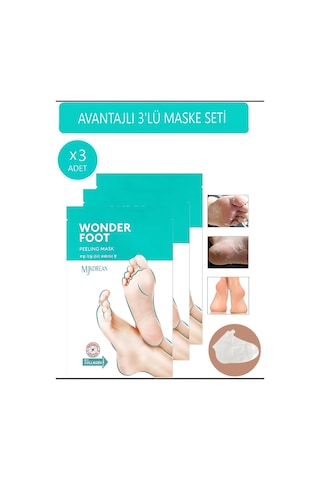 Ölü Deri Ve Çatlaklar Için Soyulabilen Ayak Peeling Maskesi 50ml Wonder Foot Peeling Mask 3x