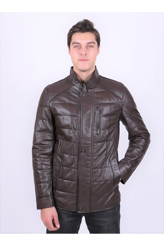 New Zaya Leather Erkek Kahverengi Deri Mont Hakiki Deri (468607194) Kahverengi