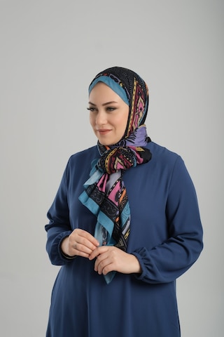 Giverny Bebe Mavisi Desenli Şal Kesik Elyaf Pamuksu Etnik Dijital Baskılı 202124 11 Bebe Mavisi