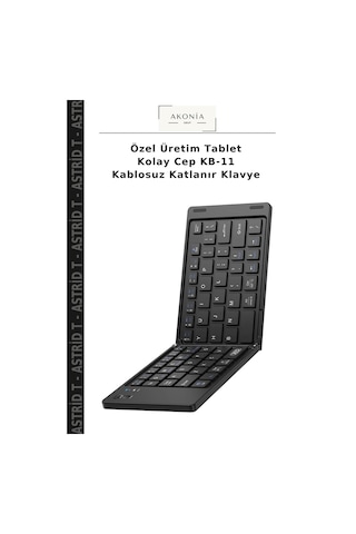 Özel Üretim Tablet Kolay Cep Kb-11 Kablosuz Katlanır Klavye