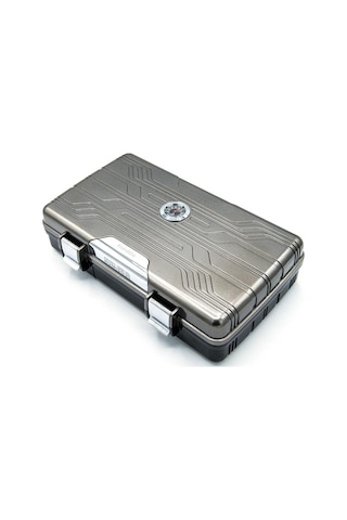 Parmida Gümüş Seyahat Tipi Humidor Puro Kutusu Tr1417