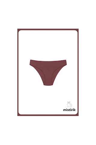 Mistirik Taranto Model Fitilli Pamuklu Slip Esnek Komforlu Hava Alan Külot Mürdüm Renk