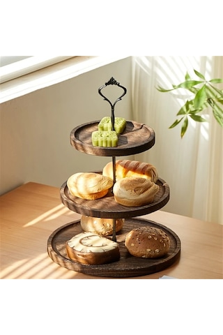 Willowhaven Eski Beyaz 2-3 Katlı Rustik Ahşap Kek Standı Pasta Sunumu Parti Dekor