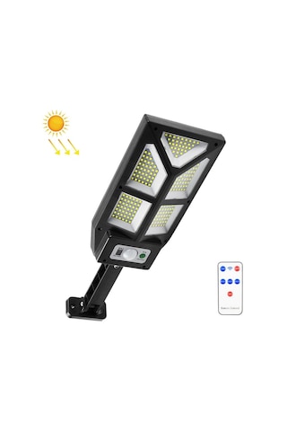 Sones Tg-ty100 196 Led Güneş Enerjili Açık İnsan Vücudu İndüksiyon Duvar Lambası Bahçe Çiti Sokak Lambası