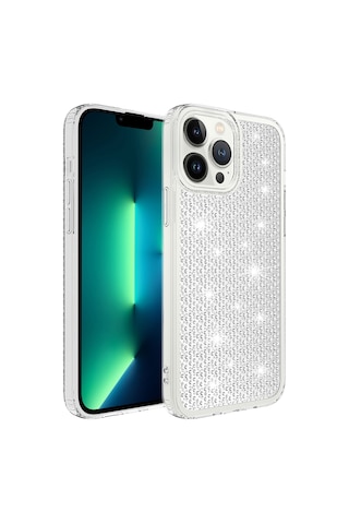 Thegencoo İphone 13 Pro Max Uyumlu Aihttgli Parlak Tasarımlı Tgco Snow Kılıf-renksiz