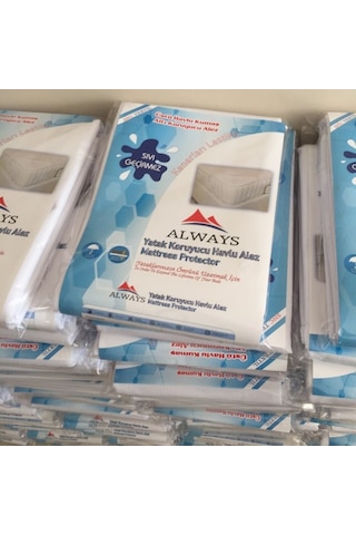 Always Sıvı Geçirmez Alez, Yatak Koruyucu Elastik Bantlı 90X190Cm