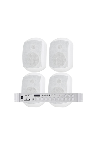 Luxury, Üst Segment 4 Hoparlör 1 Anfi Mağaza Ses Sistemi, Kafe Ses Sistemi, Cami Ses Sistemi, Restorant Ses Sistemi, Profesyonel Ses Ve Ananos Sistemi