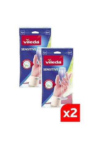 Vileda 2 Paket Sensitive Küçük Boy Bulaşık Eldiveni No:7