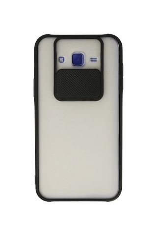 Newface - 406 - Samsung Galaxy J7 Kılıf Palm Buzlu Kamera Sürgülü Silikon - Matxzngz - - Siyah