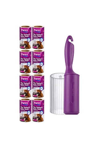 Premium Tüy Toplayıcı 8'li Yedek Rulo Ve Aparat + Şeffaf Kapak Paketi