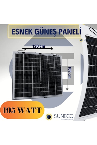195 Watt Yarı Esnek Güneş Paneli Half Cut Monokristal Solar Güneş Paneli 205 W