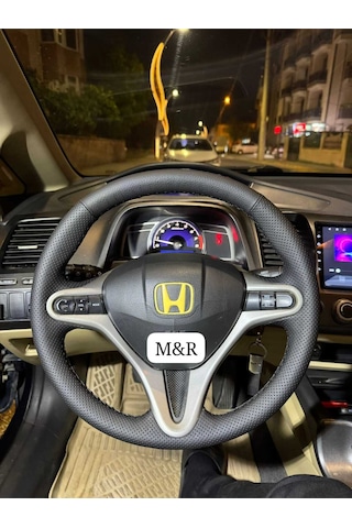 Honda Fd 6  Kaplama Deri Direksiyon Kılıfı Siyah