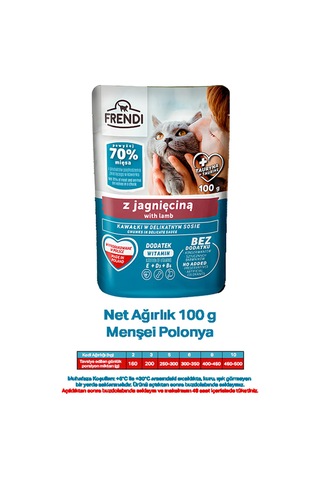 Frendi Soslu Kuzulu Tam Evcil Hayvan Yaş Maması Frendi Soslu Kuzulu Tam Evcil Hayvan Yaş Maması