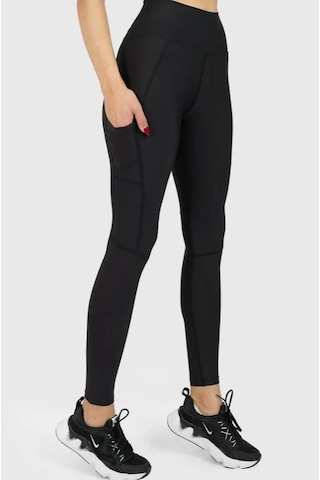 Superstacy İki Beden İnceltici Toparlıyıcı Ultra Yüksel Bel Korse Cepli Sportayt SiYAH