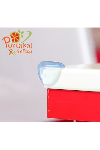 Portakal Safety Mini Şeffaf Köşe Koruyucu*8 Adet Çok Renkli