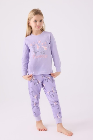 Roly Poly 3477 Princess Kız Çocuk Lila Uzun Kol Pijama Takım Lila