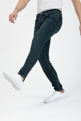 Erkek Yeşil Tint Destroy Skinnyfit Likralı Jean Kot Pantolon Yeşil