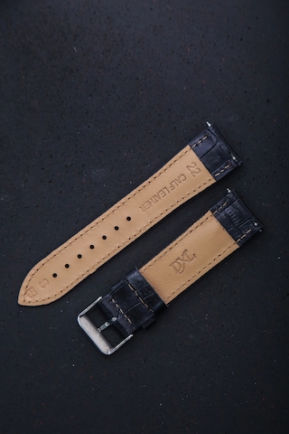 Hakiki Deri 22mm Akıllı Pimli Saat Kordonu Siyah - Taba