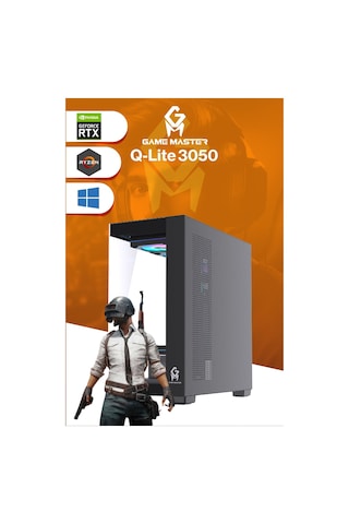 Game Master Qlite-3050 R5-5600 16 GB 512 GB M.2 SSD RTX3050 Free Dos Masaüstü Oyuncu Bilgisayarı