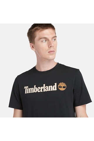 Timberland Kennebec River Linear Logo Short Sleeve Erkek T-shirt-32273 Siyah